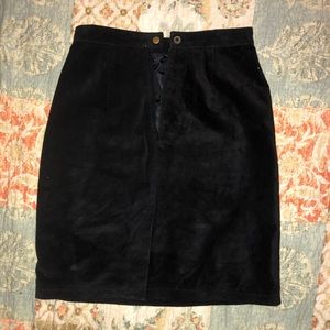 Black Suede Skirt